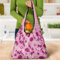 Mokihana Maile Ilima Leis Paniolo Palaka Grocery Bag Hawaiian Omaomo Ulaula Spirit - Polynesian Pride