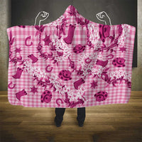 Mokihana Maile Ilima Leis Paniolo Palaka Hooded Blanket Hawaiian Omaomo Ulaula Spirit - Polynesian Pride