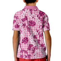 Mokihana Maile Ilima Leis Paniolo Palaka Kid Polo Shirt Hawaiian Omaomo Ulaula Spirit - Polynesian Pride