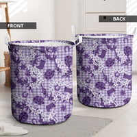 Mokihana Maile Ilima Leis Paniolo Palaka Laundry Basket Hawaiian Poni Spirit LT9 - Polynesian Pride