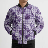 Mokihana Maile Ilima Leis Paniolo Palaka Bomber Puffer Jacket Hawaiian Poni Spirit - Polynesian Pride