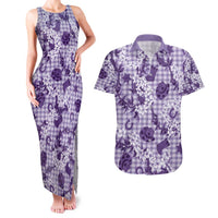 Mokihana Maile Ilima Leis Paniolo Palaka Couples Matching Tank Maxi Dress and Hawaiian Shirt Hawaiian Poni Spirit - Polynesian Pride