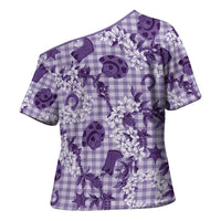 Mokihana Maile Ilima Leis Paniolo Palaka Cross Shoulder Shirt Hawaiian Poni Spirit - Polynesian Pride