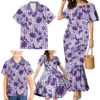 Mokihana Maile Ilima Leis Paniolo Palaka Family Matching Mermaid Dress and Hawaiian Shirt Hawaiian Poni Spirit - Polynesian Pride