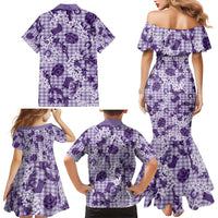 Mokihana Maile Ilima Leis Paniolo Palaka Family Matching Mermaid Dress and Hawaiian Shirt Hawaiian Poni Spirit - Polynesian Pride