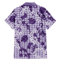 Mokihana Maile Ilima Leis Paniolo Palaka Family Matching Off Shoulder Maxi Dress and Hawaiian Shirt Hawaiian Poni Spirit - Polynesian Pride