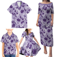 Mokihana Maile Ilima Leis Paniolo Palaka Family Matching Puletasi and Hawaiian Shirt Hawaiian Poni Spirit - Polynesian Pride