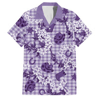 Mokihana Maile Ilima Leis Paniolo Palaka Family Matching Short Sleeve Bodycon Dress and Hawaiian Shirt Hawaiian Poni Spirit - Polynesian Pride