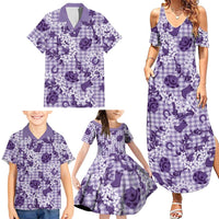 Mokihana Maile Ilima Leis Paniolo Palaka Family Matching Summer Maxi Dress and Hawaiian Shirt Hawaiian Poni Spirit - Polynesian Pride