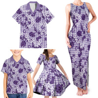 Mokihana Maile Ilima Leis Paniolo Palaka Family Matching Tank Maxi Dress and Hawaiian Shirt Hawaiian Poni Spirit - Polynesian Pride