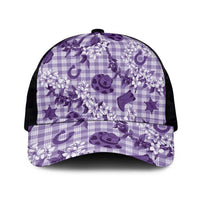 Mokihana Maile Ilima Leis Paniolo Palaka Mesh Trucker Cap Hawaiian Poni Spirit - Polynesian Pride