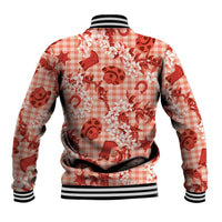 Mokihana Maile Ilima Leis Paniolo Palaka Baseball Jacket Hawaiian Ulaula Spirit - Polynesian Pride