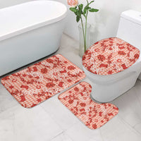 Mokihana Maile Ilima Leis Paniolo Palaka Bathroom Set Hawaiian Ulaula Spirit - Polynesian Pride