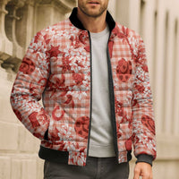 Mokihana Maile Ilima Leis Paniolo Palaka Bomber Puffer Jacket Hawaiian Ulaula Spirit - Polynesian Pride