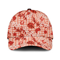 Mokihana Maile Ilima Leis Paniolo Palaka Classic Cap Hawaiian Ulaula Spirit LT9 Universal Fit Red - Polynesian Pride