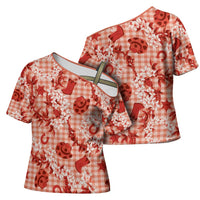 Mokihana Maile Ilima Leis Paniolo Palaka Cross Shoulder Shirt Hawaiian Ulaula Spirit - Polynesian Pride