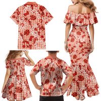 Mokihana Maile Ilima Leis Paniolo Palaka Family Matching Mermaid Dress and Hawaiian Shirt Hawaiian Ulaula Spirit - Polynesian Pride