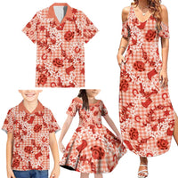 Mokihana Maile Ilima Leis Paniolo Palaka Family Matching Summer Maxi Dress and Hawaiian Shirt Hawaiian Ulaula Spirit - Polynesian Pride