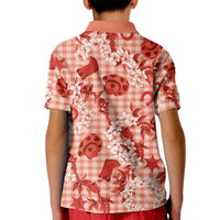Mokihana Maile Ilima Leis Paniolo Palaka Kid Polo Shirt Hawaiian Ulaula Spirit - Polynesian Pride