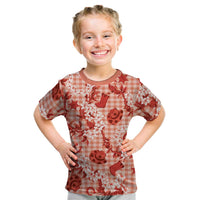 Mokihana Maile Ilima Leis Paniolo Palaka Kid T Shirt Hawaiian Ulaula Spirit - Polynesian Pride