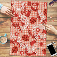 Mokihana Maile Ilima Leis Paniolo Palaka Puzzle Hawaiian Ulaula Spirit - Polynesian Pride