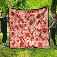 Mokihana Maile Ilima Leis Paniolo Palaka Quilt Hawaiian Ulaula Spirit - Polynesian Pride