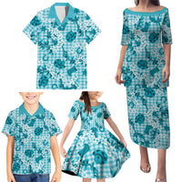 Mokihana Maile Ilima Leis Paniolo Palaka Family Matching Puletasi and Hawaiian Shirt Hawaiian Polu Opa Spirit - Polynesian Pride