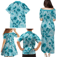 Mokihana Maile Ilima Leis Paniolo Palaka Family Matching Puletasi and Hawaiian Shirt Hawaiian Polu Opa Spirit - Polynesian Pride