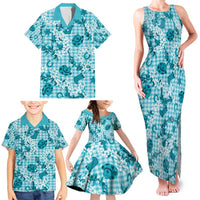 Mokihana Maile Ilima Leis Paniolo Palaka Family Matching Tank Maxi Dress and Hawaiian Shirt Hawaiian Polu Opa Spirit - Polynesian Pride