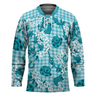 Mokihana Maile Ilima Leis Paniolo Palaka Hockey Jersey Hawaiian Polu Opa Spirit - Polynesian Pride
