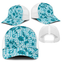 Mokihana Maile Ilima Leis Paniolo Palaka Mesh Trucker Cap Hawaiian Polu Opa Spirit - Polynesian Pride