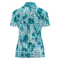 Mokihana Maile Ilima Leis Paniolo Palaka Women Polo Shirt Hawaiian Polu Opa Spirit LT9 - Polynesian Pride