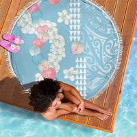 Blue Hawaii Anthurium Plumeria Lei Beach Blanket