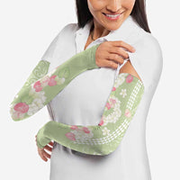 Leaf Green Hawaii Anthurium Plumeria Lei Arm Sleeves