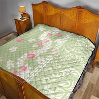 Leaf Green Hawaii Anthurium Plumeria Lei Quilt LT9 - Polynesian Pride