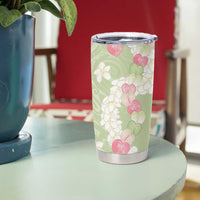 Leaf Green Hawaii Anthurium Plumeria Lei Tumbler Cup