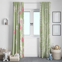 Leaf Green Hawaii Anthurium Plumeria Lei Window Curtain LT9 - Polynesian Pride