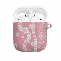 Soft Pink Hawaii Anthurium Plumeria Lei AirPods Case