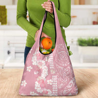 Soft Pink Hawaii Anthurium Plumeria Lei Grocery Bag LT9 - Polynesian Pride