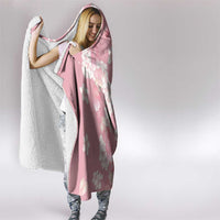 Soft Pink Hawaii Anthurium Plumeria Lei Hooded Blanket LT9 - Polynesian Pride