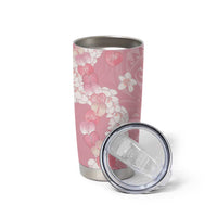 Soft Pink Hawaii Anthurium Plumeria Lei Tumbler Cup