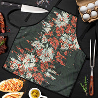 Hawaii Tartan With Hibiscus Apron Polynesian Pattern Vintage