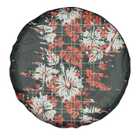Hawaii Tartan With Hibiscus Spare Tire Cover Polynesian Pattern Vintage