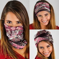 Japanese Hawaiian Crane Neck Gaiter Soft Pink Tapa Patchwork Pattern LT9 - Polynesian Pride