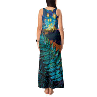 Matariki Te Tau Hou Maori Tank Maxi Dress New Zealand Silver Fern Night Starry Sky LT9 - Polynesian Pride