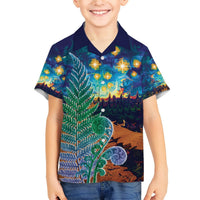 Personalised New Zealand Matariki Art Star Hawaiian Shirt Koru Fern Night Starry Sky LT9 - Polynesian Pride