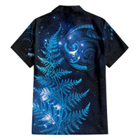 New Zealand Matariki Family Matching Summer Maxi Dress and Hawaiian Shirt Blue Milky Way Stars Night Sky