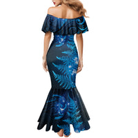 New Zealand Matariki Mermaid Dress Blue Milky Way Stars Night Sky LT9 - Polynesian Pride