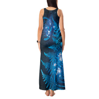 New Zealand Matariki Tank Maxi Dress Blue Milky Way Stars Night Sky LT9 - Polynesian Pride