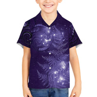 New Zealand Matariki Hawaiian Shirt Purple Milky Way Stars Night Sky LT9 - Polynesian Pride